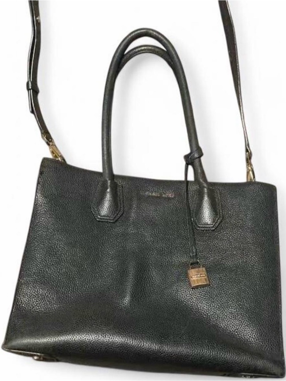 Michael Kors Mercer Medium Leather Tote Bag Black - READ DESCRIPTION